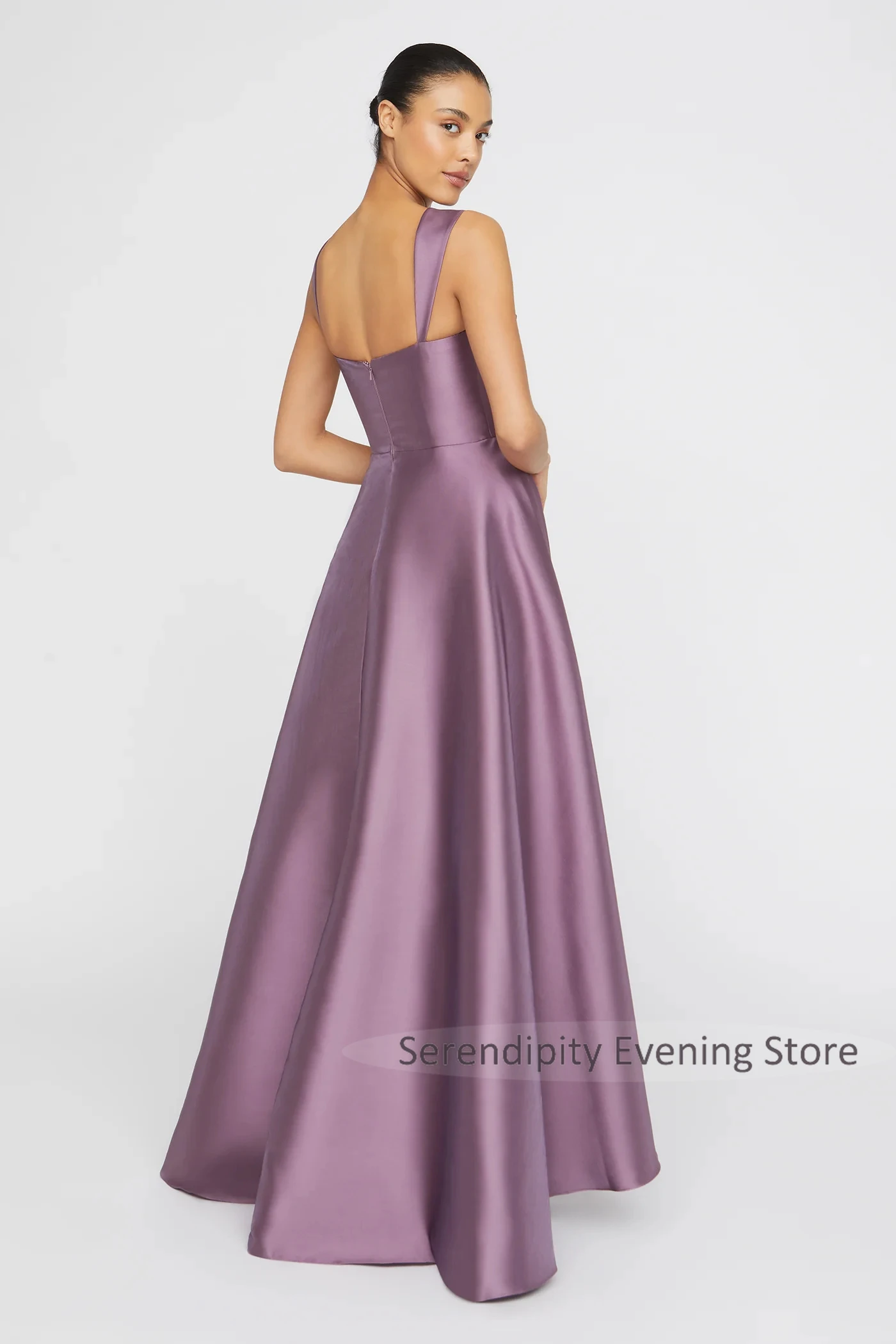 Robe de soirée lilas pour femme