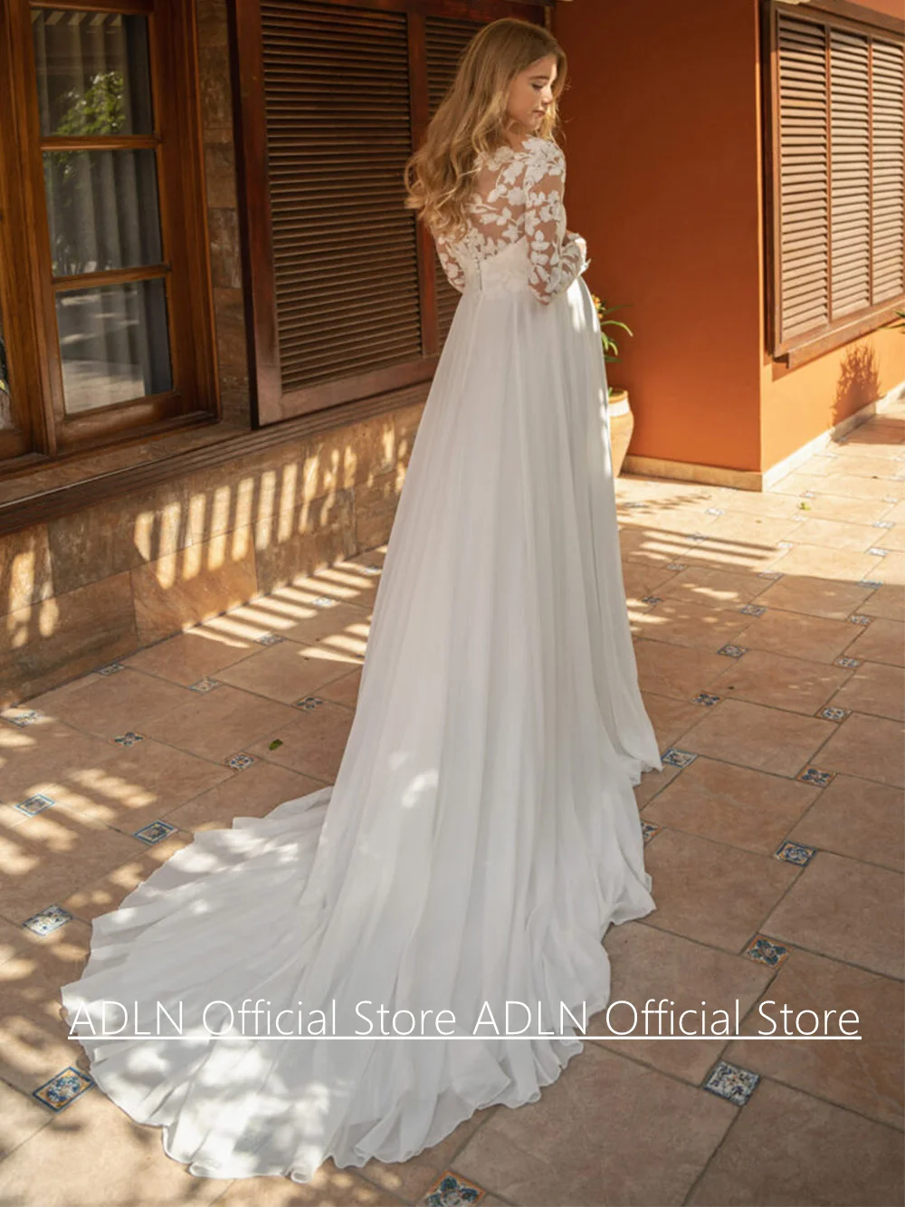 Robe de mariée en mousseline de soie