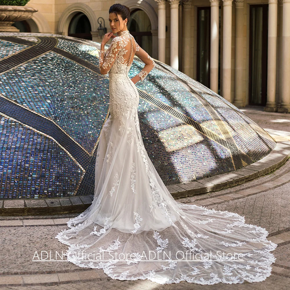 Robe de Mariée Sirène Personnalisée à Manches sulf