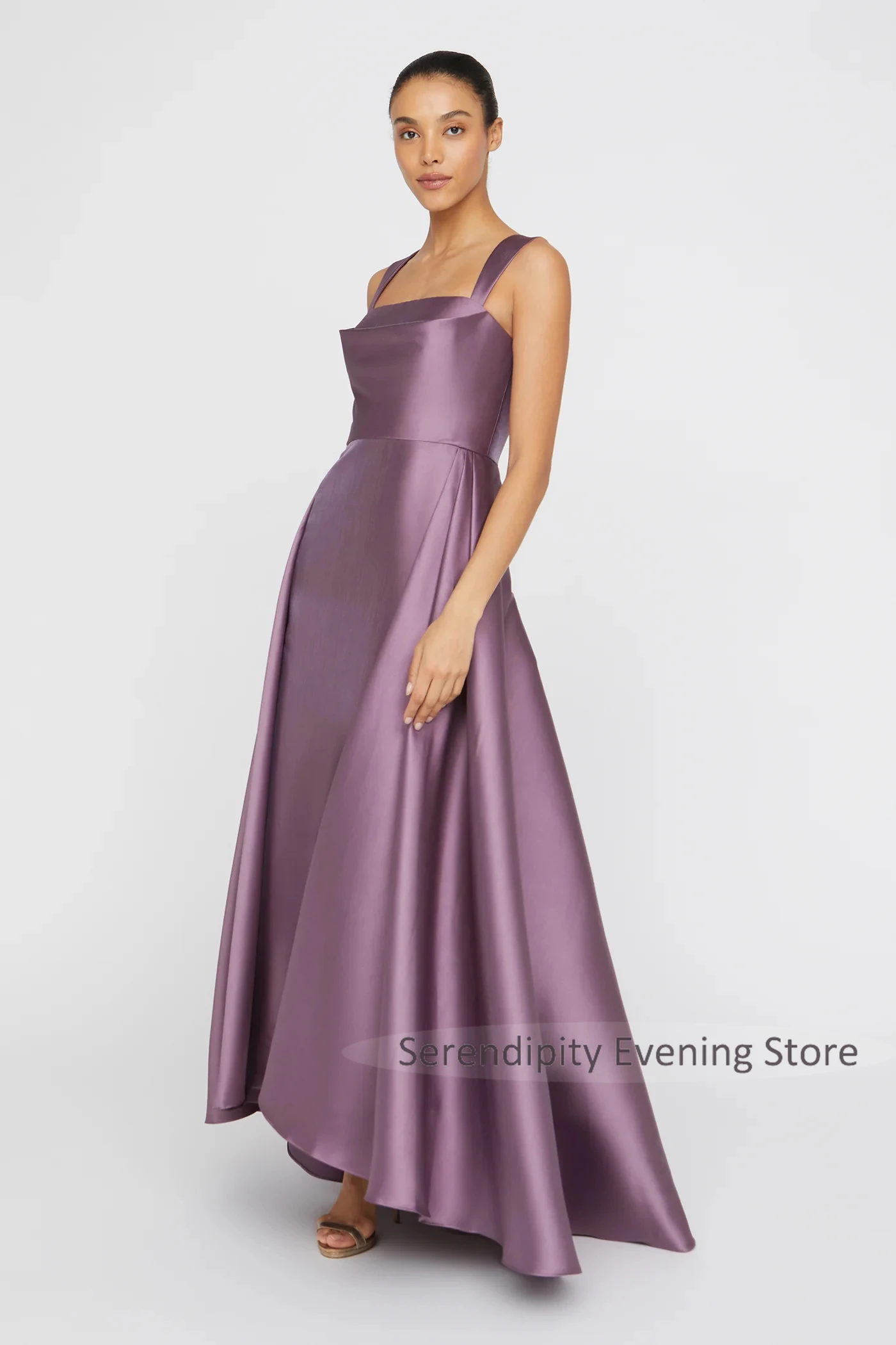 Robe de soirée lilas pour femme