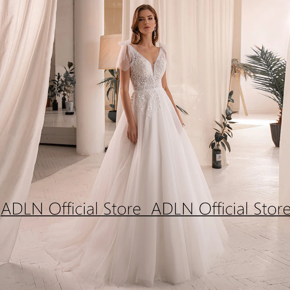 Robe de mariée trapèze en tulle pour femme