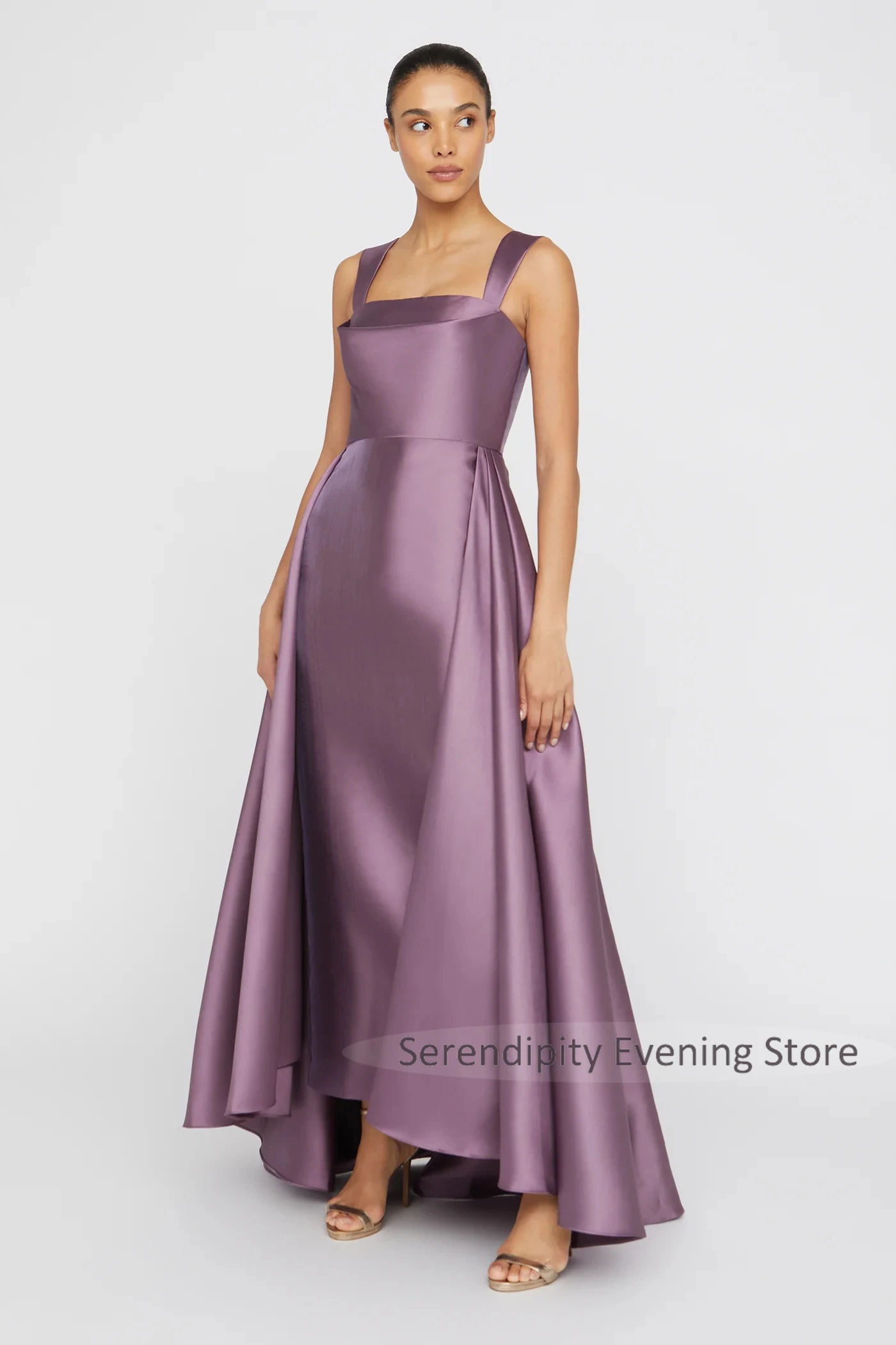 Robe de soirée lilas pour femme