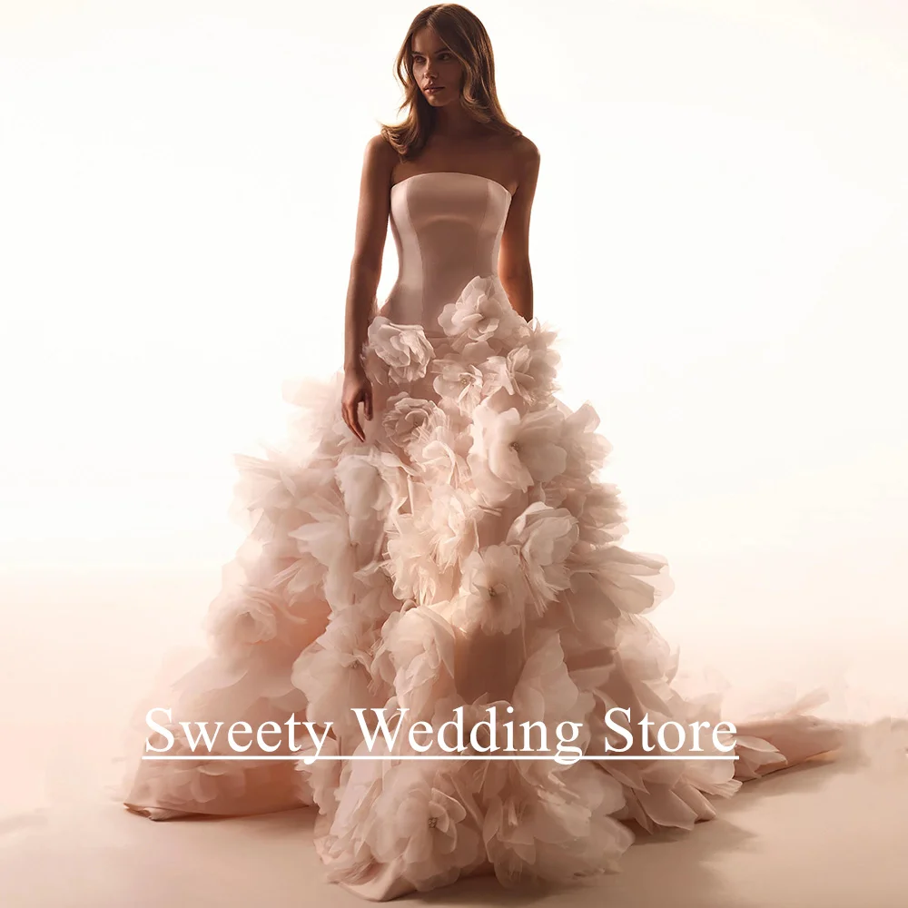 Robe de Mariée Arabe Exquise Personnalisée avec Perles et Fleurs Pour Femme Occasions Spéciales Cérémonies Traditionnelles
