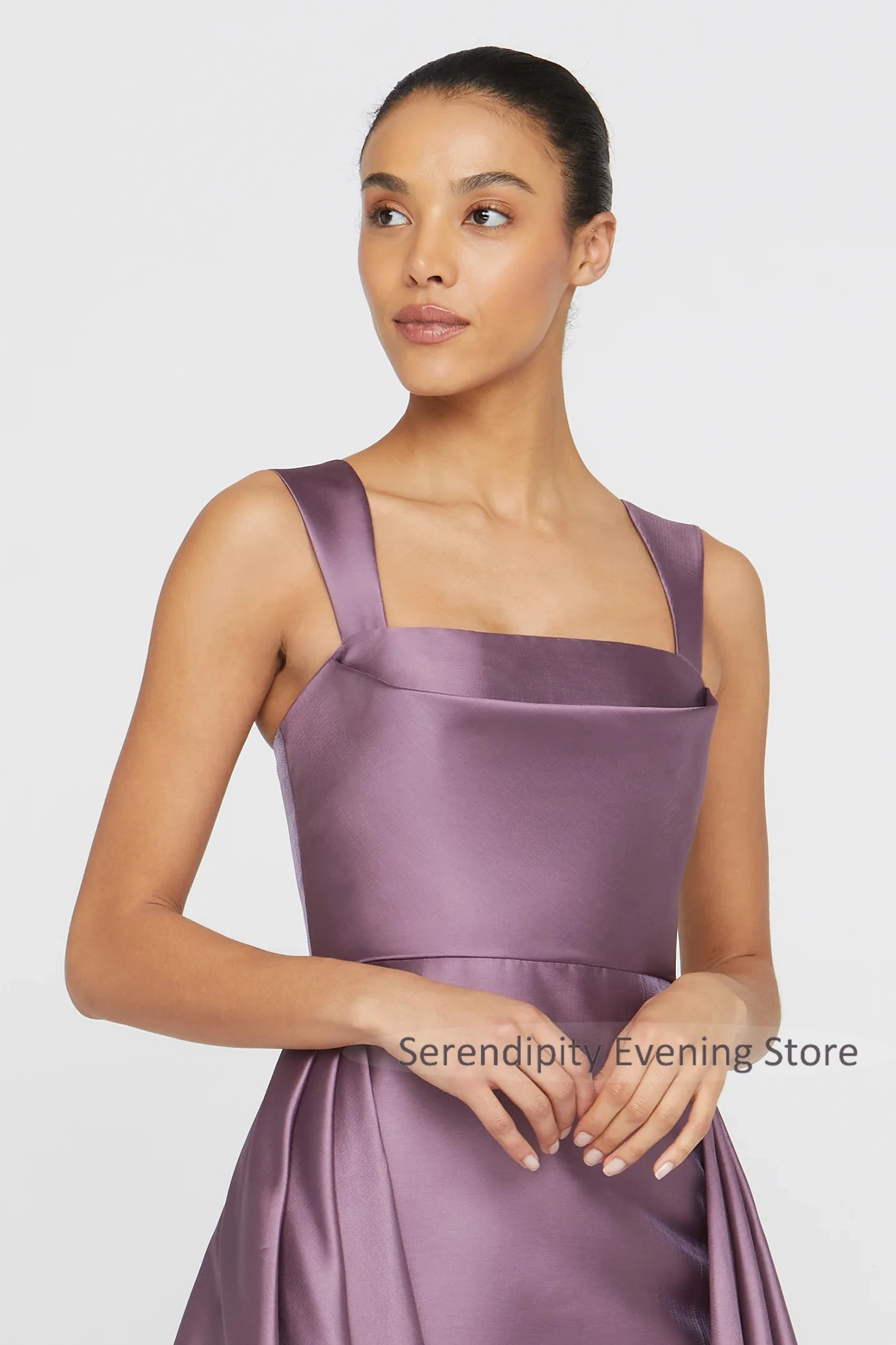 Robe de soirée lilas pour femme